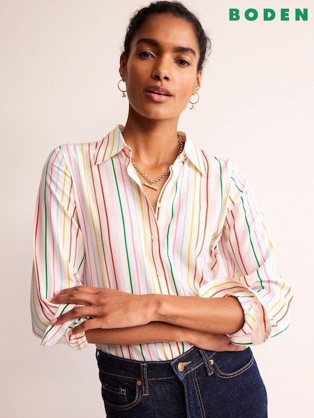 Boden Cream Sienna Silk Shirt (N70825) | €89