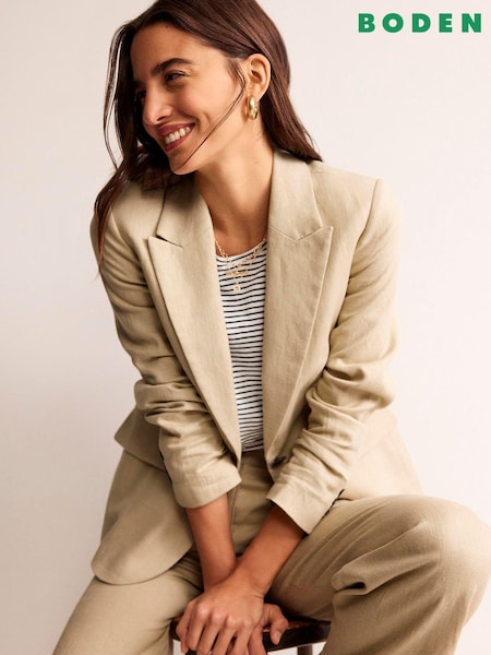 Boden Marylebone 100% Linen Blazer (N70833) | 721 LEI