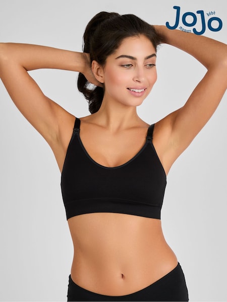 JoJo Maman Bébé Black Emma-Jane Padded Seamless Maternity & Nursing Bra (N70836) | €32