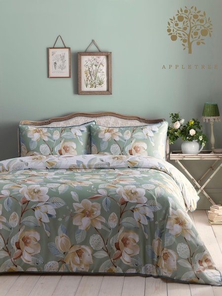 Appletree Green Eleanor 200 Thread Count 100% Cotton Pure Duvet Cover Set (N70857) | €61 - €108