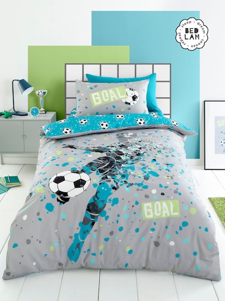 Bedlam Grey Goal Reversible Duvet Cover Set (N70912) | 99 QAR - 148 QAR