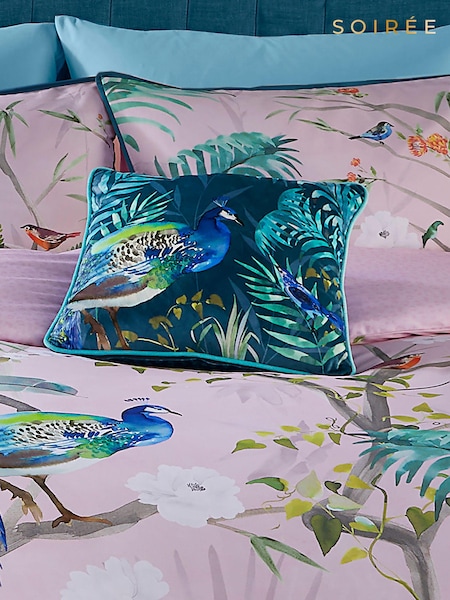 Soiree Peacock Jungle Velvet Filled Cushion (N70975) | ‏93 د.إ.‏