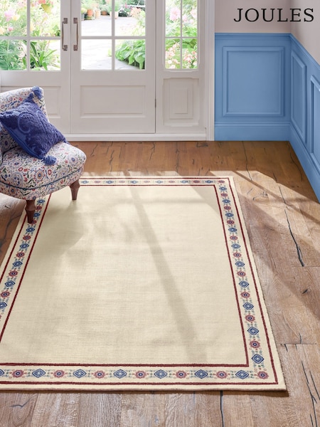 Joules Cream Blenheim Cotton Border Rug (N71015) | €150 - €388