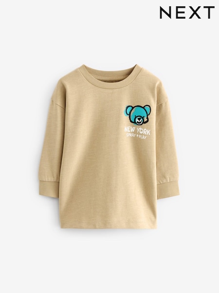 Neutral Bear Long Sleeve T-Shirt (3mths-7yrs) (N71068) | €11 - €14