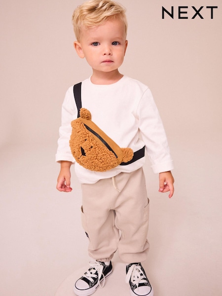 White Bear Long Sleeve 100% Cotton Bumbag T-Shirt And Joggers Set (3mths-7yrs) (N71073) | €18 - €22