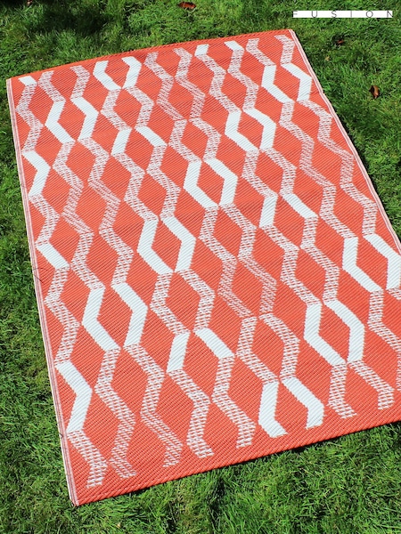 Fusion Terracotta Rico Outdoor UV Resistant Outdoor Rug (N71105) | AED105