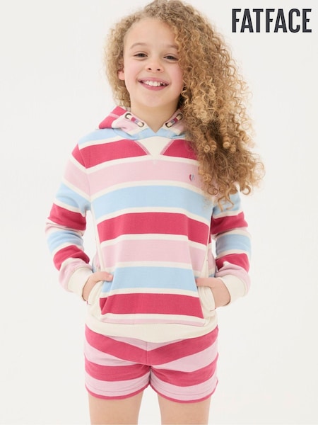 FatFace Pink Grow Stripe Crew Sweatshirt (N71116) | €15.50