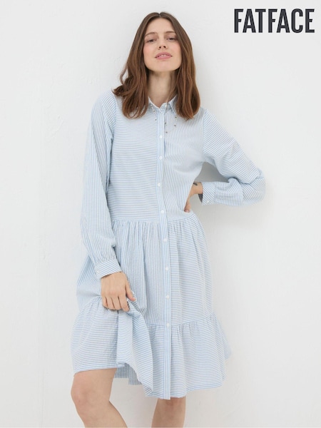 FatFace Charlotte Stripe Shirt Dress (N71142) | 200 LEI