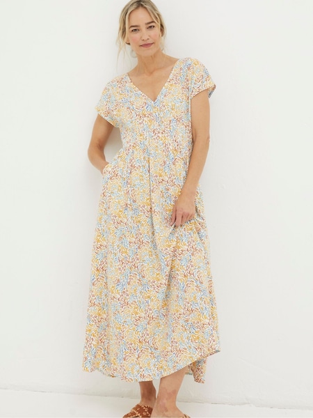 FatFace Natural Linen Blend Midi Dress (N71167) | €47.50