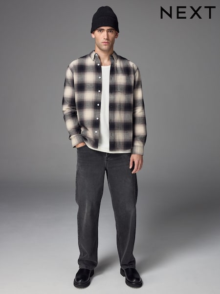 Black Washed Relaxed Fit Vintage Stretch Authentic Jeans (N71261) | €15