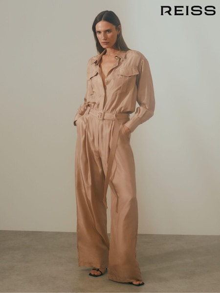 Reiss Lorenza Belted Wide Leg Jumpsuit (N71499) | 780 €