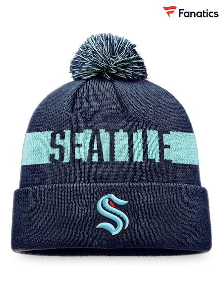 Fanatics Blue Nhl Seattle Kraken Fundamental Winter Bobble Hat (N71721) | €24