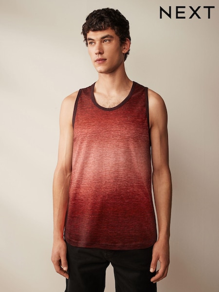 Red Dip Dye 100% Cotton Vest (N71826) | €3