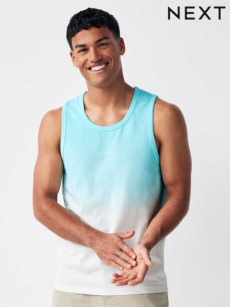 Blue Dip Dye 100% Cotton Vest (N71853) | € 6