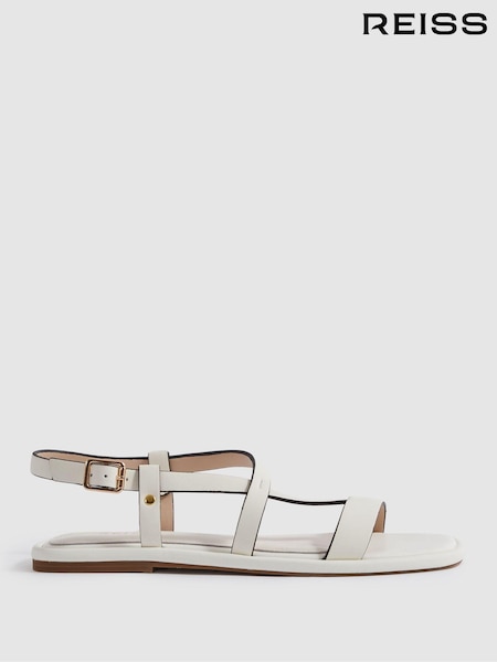 Reiss Adelyn Flat Strappy Leather Sandals (N71911) | €225