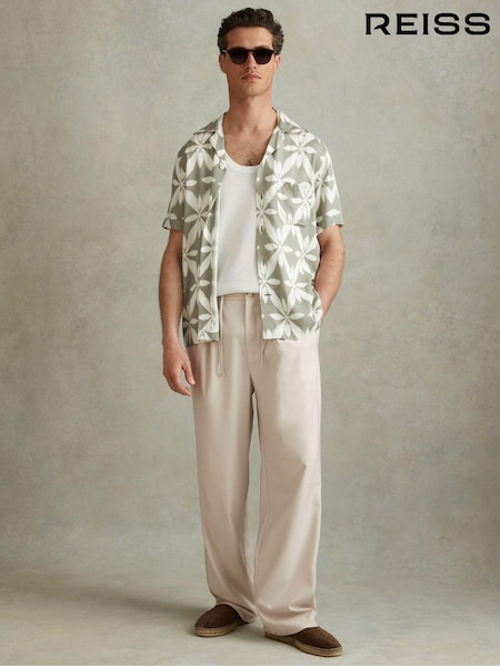 Reiss Stone Arden Relaxed Twill Drawstring Trousers (N72493) | €215