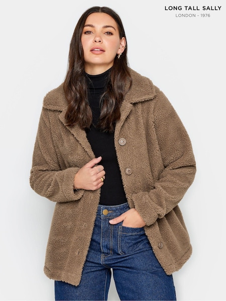 Long Tall Sally Brown Teddy Jacket (N72559) | €21.50