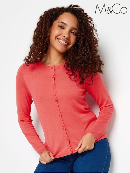 rožnata - M&Co Button Down Cardigan (N72584) | € 36