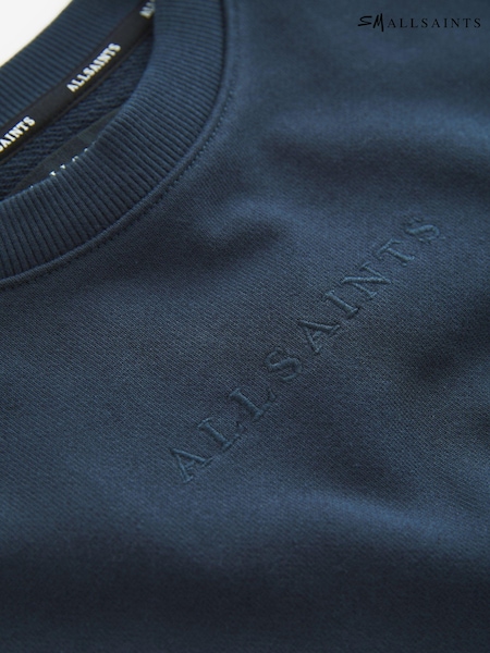 smALLSAINTS Navy 100% Cotton Logo Embroidered Crew Sweatshirt (N72662) | €13 - €16