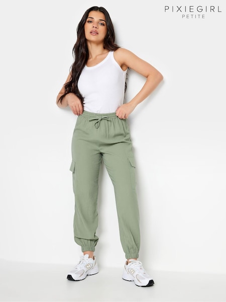 Salbeigrün - Pixiegirl Cargo-Hose mit Bündchen in Kurzgröße ​​​​​​​ (N72718) | 9 €