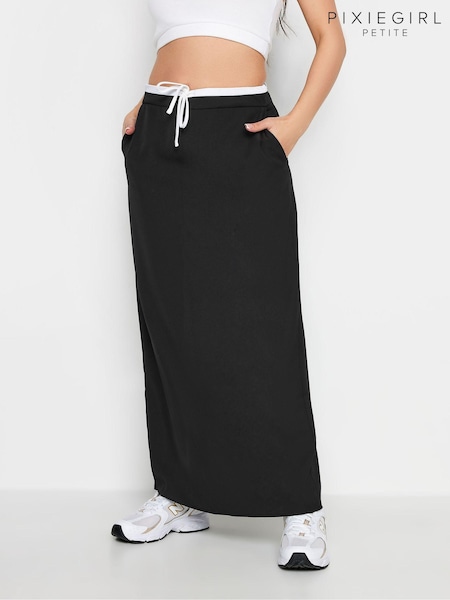 PixieGirl Petite Contrast Waist Skirt (N72761) | ‏146‏₪