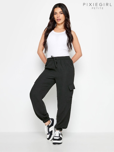 Schwarz - Pixiegirl Cargo-Hose mit Bündchen in Kurzgröße ​​​​​​​ (N72773) | 47 €