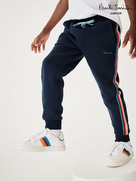 Marinha - Paul Smith Junior Boys Artist Stripe Joggers (N72774) | R$ 545