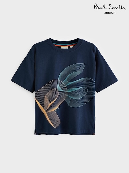Paul Smith Junior Boys Oversized Short Sleeve Iconic Print T-Shirt (N72775) | €50