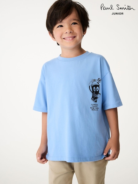 Paul Smith Junior Boys Oversized Short Sleeve Iconic Print T-Shirt (N72781) | €50