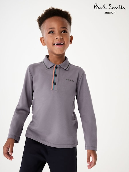 Paul Smith Junior Boys Long Sleeve Signature Polo Shirt (N72798) | €69