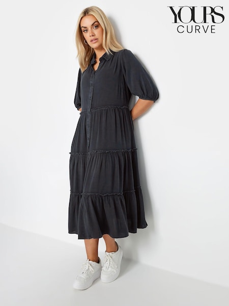Grau - Yours Curve Midi Shirt Dress (N72839) | 53 €
