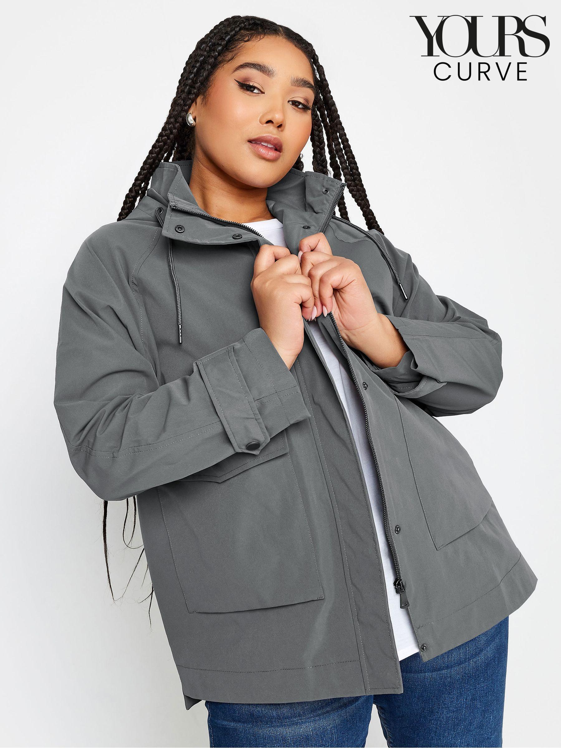Women s Jackets Grey Hooded Casual Coatsandjackets Next Oman