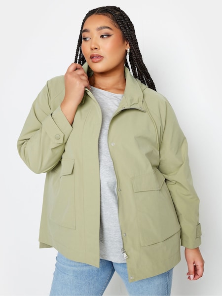 Verde - Jachetă subțire cu mâne Yours Curve raglan (N72886) | 171 LEI