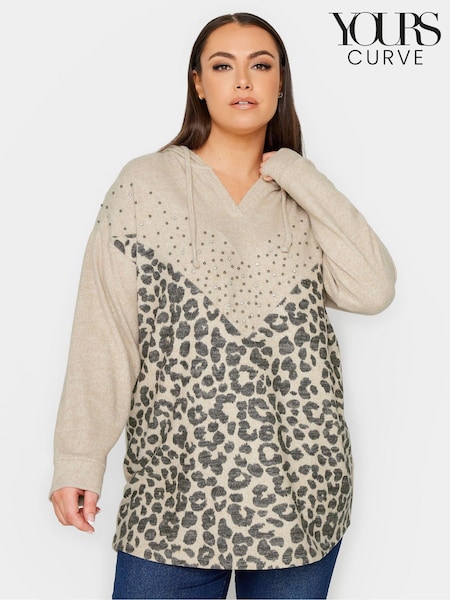 Natural - Hanorac cu detaliu ținte și model în zig zag Yours Curve (N72935) | 111 LEI