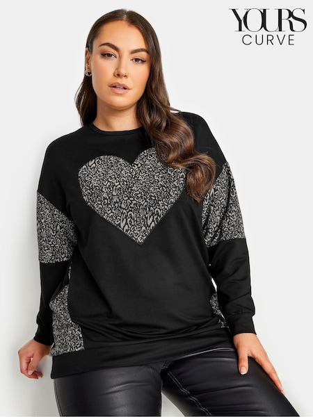 Yours Curve Heart Sweatshirt (N73001) | 9 €