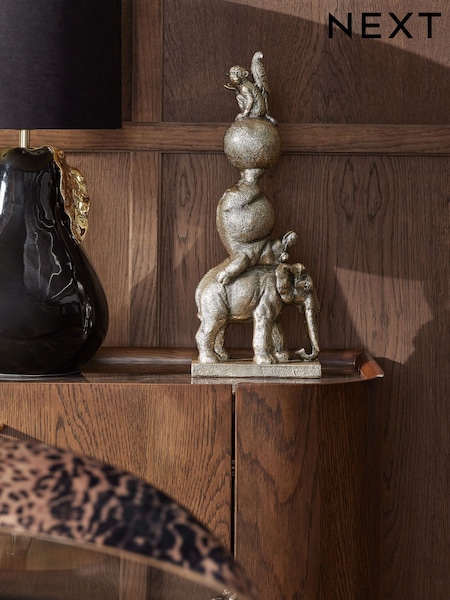Gold Stacked Safari Animal Ornament (N73007) | €13