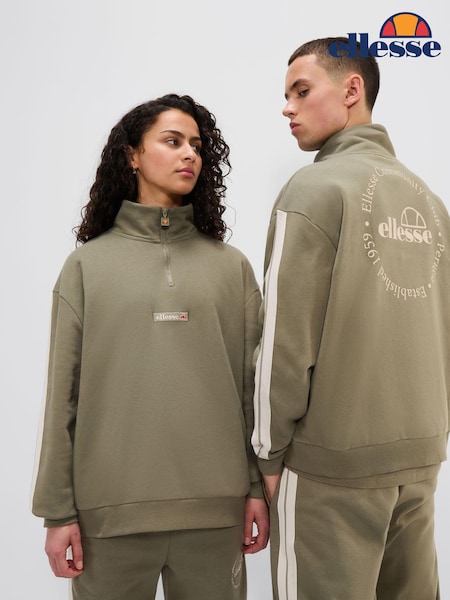 Ellesse Green Zaragoza 1/2 Zip Track Sweat Top (N73132) | ‏160 د.إ.‏