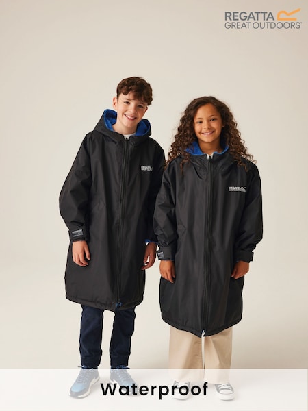 Negro - Regatta Junior Waterproof Fleece Lined Changing Robe (N73134) | 69 €