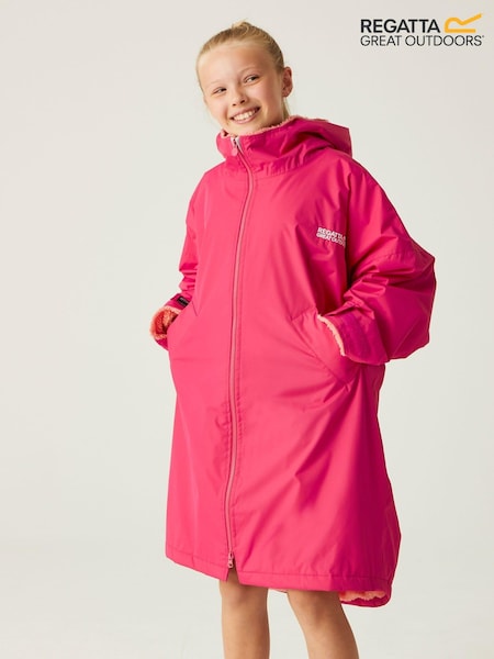 Regatta Pink Junior Waterproof Fleece Lined Changing Robe (N73138) | AED285