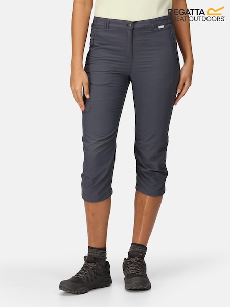 رمادي - Regatta Chaska Capri Trousers with 40+ UPF Sun Protection (N73150) | ‏102 د.إ.‏