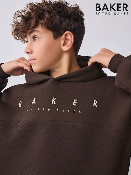 חום - קפוצ'ון Baker by Ted Baker אוברסייז עם מרקם