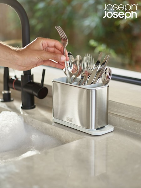 Joseph Joseph Light Stone Surface Stainless-Steel Cutlery Drainer (N73347) | €39