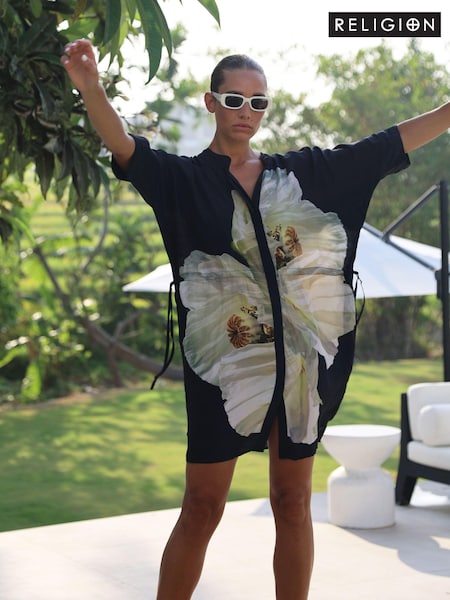 Religion Loose Fitting Tunic Shirt Dress (N73387) | €52