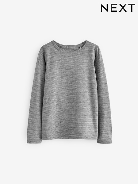 אפור ארוג - Long Sleeve Base Layer Top (3-16yrs) (N73435) | ‏42‏₪ - ‏67‏ ₪