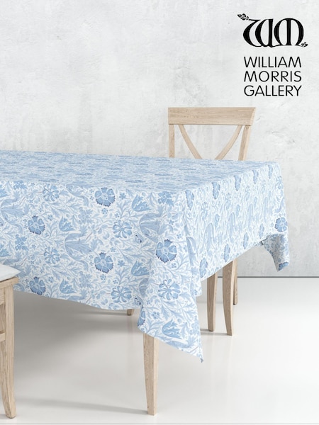 William Morris Gallery Blue Compton Square 100% Cotton Tablecloth 132cm (N73516) | €40