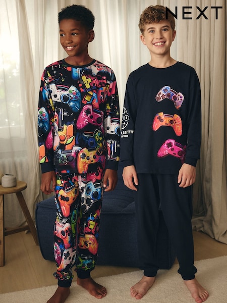 Black/Pink Game Controller 100% Cotton Pyjamas 2 Pack (4-16yrs) (N73619) | $87 - $110