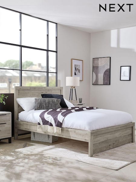 Grey Oak Effect Bronx Wooden Bed Frame (N73621) | €570 - €700