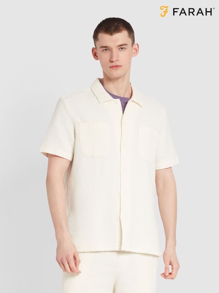 Farah Natural Astro Short Sleeve Shirt (N73928) | €38