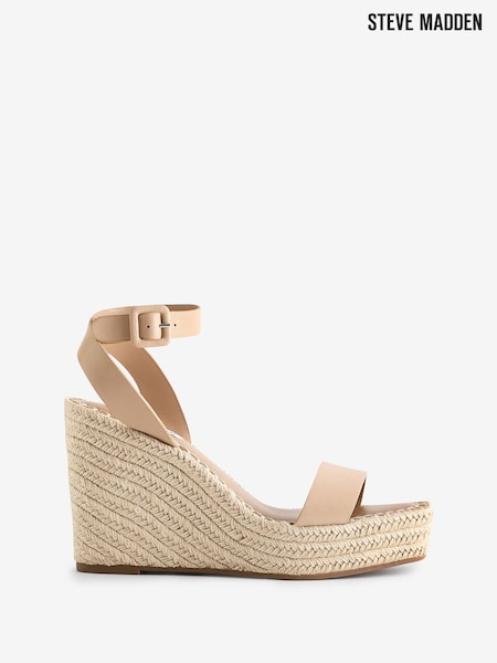 Natural - Steve Madden Leather Upstage Pantofi cu platformă Sandale (N73987) | 501 LEI