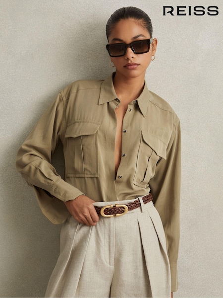 Reiss Isador Lyocell Button Through Shirt (N74068) | 1,221 LEI